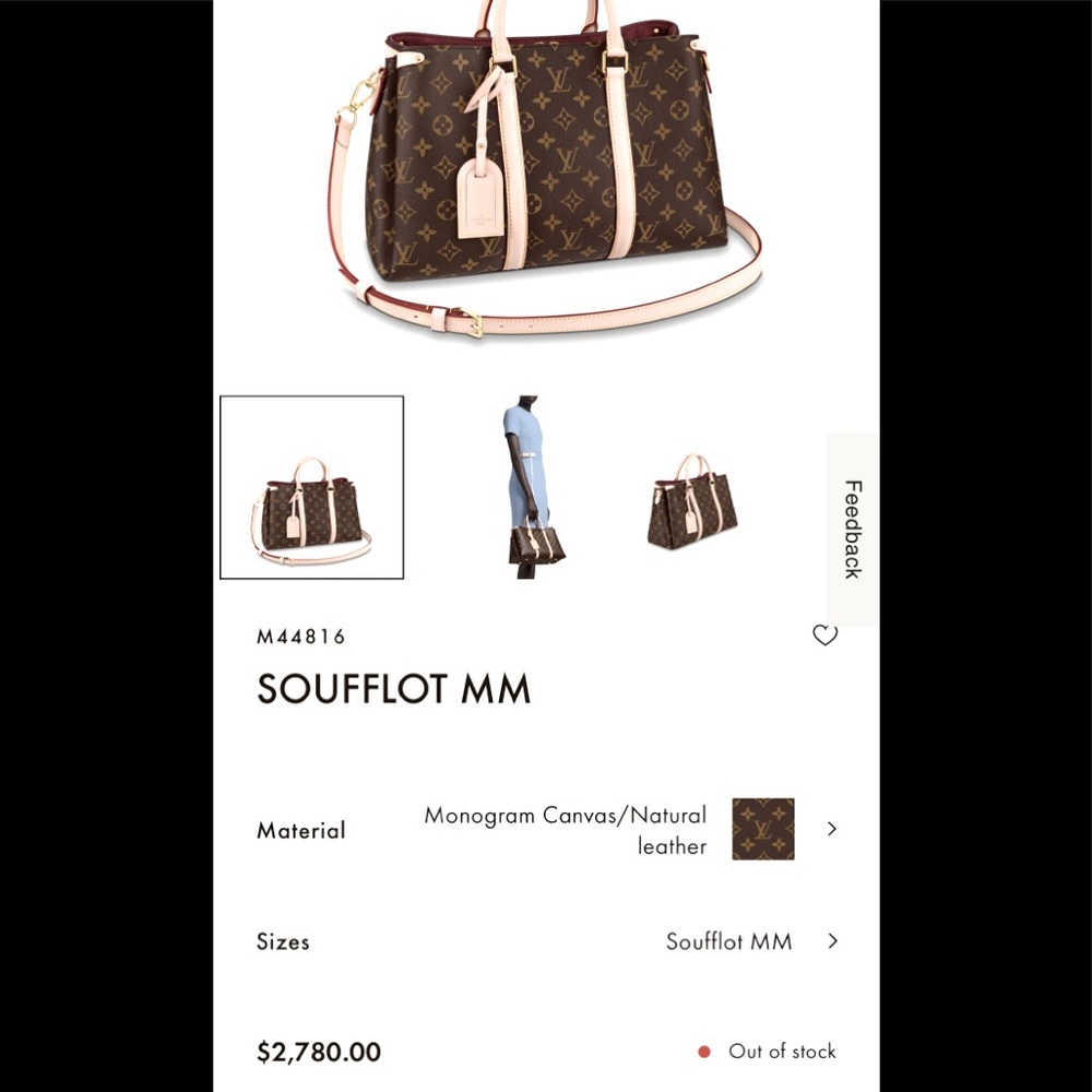 AUTH Louis Vuitton SOUFFLOT MM  MM44816 sold out online @LV